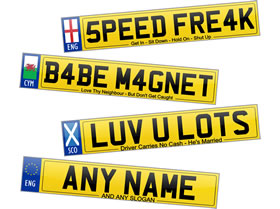 Easily create number plate keyrings, rulers, pens and more...